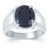 Jaipur Gemstone Blue Sapphire (Neelam) 92.5 Silver Gemstone Ring.
