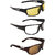 Zyaden Multicolour UV Protection Wrap-around Sunglasses (Pack of 3)