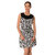 Oviya Women's Black and White Animal Print Dress