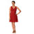 Oviya Women's Red  Casual Sleeveless Dress