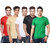 Ketex Men Multicolor Solid Round Neck TShirt Pack of 5