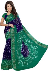 SVB Sarees Multicolor Self Design Cotton Saree With Blouse