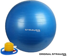 Strauss Anti Burst Gym Ball with Foot Pump, 85 Cm