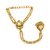 Asmitta Resplendent Pear Shape Gold Plated Designer Hathphool For Women