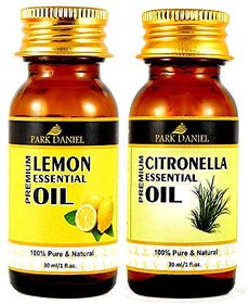 Park Daniel Pure and Natural Lemon and Citronella Essential oil combo of 2 bottles of 30 ml(60 ml)