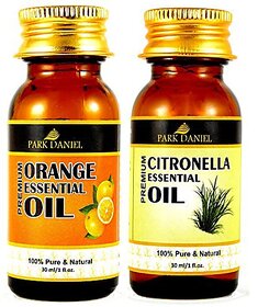 Park Daniel Pure and Natural Orange and Citronella Essential oil combo of 2 bottles of 30 ml(60 ml)