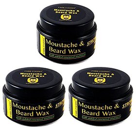 Park Daniel Premium Moustache & Beard Wax Combo of 3 Bottles of 50 gm(150 gm)