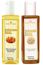 Park Daniel Premium Wheatgerm oil and Sesame oil combo pack of 2 bottles of 100 ml(200 ml)