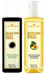 Park Daniel Premium Avocado oil and Black seed oil(Kalonji) combo pack of 2 bottles of 100 ml(200 ml)