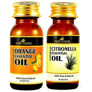 Park Daniel Pure and Natural Orange and Citronella Essential oil combo of 2 bottles of 30 ml(60 ml)