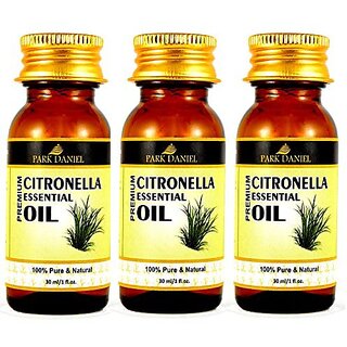 Park Daniel Pure and Natural Citronella Essential oil Combo pack of 3 Bottles of 30 ml(90 ml)