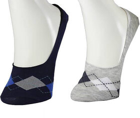 DDH Men Solid No Show Socks With Silicone Heel Grip(Pack of 2)-Yrion