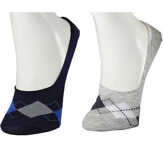 DDH Men Solid No Show Socks With Silicone Heel Grip(Pack of 2)-Yrion