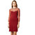 Women's Maroon Round Neck Full Sleeve Solid Knee-Long Shift Dress