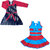Flora's Self Design Cotton Frocks For Girls (Combi Pack of 2)