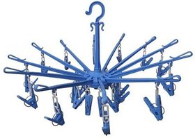 Lucky Traders 18 Clip Hanger Plastic Cloth Hanger Cloth Hangers Laundry Hangers Multicolor