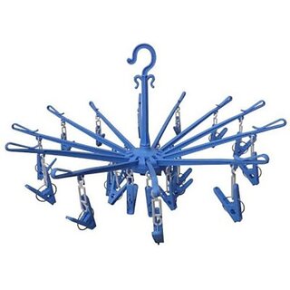 Lucky Traders 18 Clip Hanger Plastic Cloth Hanger Cloth Hangers Laundry Hangers Multicolor