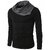 Pause Men's Black Cowl Neck Full Sleeve T-Shirt