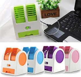 kudos Mini Small Dual Bladeless Portable Adjustable Angles Scented Air USB Cooler - Assorted Colours