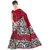 Svb Sarees Red Taffeta Block Print Saree Without Blouse