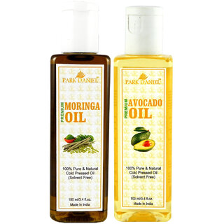 Park Daniel Premium Moringa oil and Avocado oil combo of 2 bottles of 100 ml (200ml)
