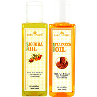 Park Daniel Premium Flaxseed oil and Jojoba oil combo of 2 bottles of 100 ml (200ml)