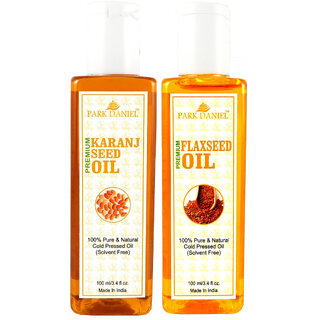 Park Daniel Premium Flaxseed oil and Karanj oil combo of 2 bottles of 100 ml (200ml)