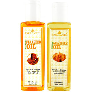 Park Daniel Premium Flaxseed oil and Wheatgerm oil combo of 2 bottles of 100 ml (200ml)