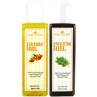 Park Daniel Premium Neem oil and Jojoba oil combo of 2 bottles of 100 ml (200ml)
