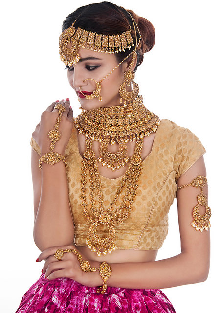 Buy Lucky Jewellery Bridal Golden Color Alloy Gold Plated Wedding