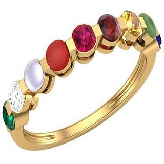 Navratan Ring Natural Navgrah Stone Crystal 100 original  Lab Certified Stone Jaipur Gemstone.