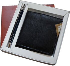 My pac  Leather Wallet and Pen  gift Combo for men CB16038