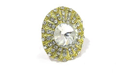 White Big Stone Oval Shape Ring