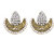 Asmitta Cluster Chandbali Gold Plated Oxidized Dangler Earring For Women