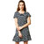 Miss Chase Women's Navy,White A Line Dress.
