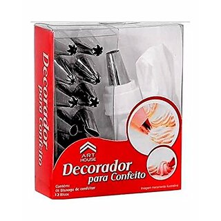 kudos Cake Icing Decorator Bag with 12pc nozzles set