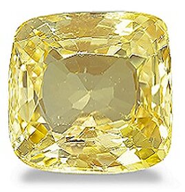 7.25 Ratti Natural Yellow Sapphire Pukhraj Certified Stone JAIPUR GEMSTONE