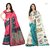 Fabwomen Multicolor Bhagalpuri Silk Printed Saree With Blouse