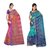 Fabwomen Multicolor Net Printed Saree With Blouse