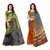 Fabwomen Multicolor Net Printed Saree With Blouse