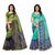 Fabwomen Multicolor Net Printed Saree With Blouse