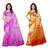 Fabwomen Multicolor Net Printed Saree With Blouse