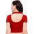 Janasya Women's Cotton Lycra Stretchable Readymade Blouse (BL037-51RED)