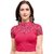 Janasya Women's Cotton Lycra Stretchable Readymade Blouse (BL040-65PINK)