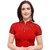 Janasya Women's Cotton Lycra Stretchable Readymade Blouse (BL043-66RED)