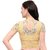 Janasya Women's Cotton Lycra Stretchable Readymade Blouse (BL048-82BEIGE)