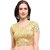 Janasya Women's Cotton Lycra Stretchable Readymade Blouse (BL054-155GOLD)