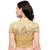 Janasya Women's Cotton Lycra Stretchable Readymade Blouse (BL054-155GOLD)