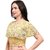 Janasya Women's Cotton Lycra Stretchable Readymade Blouse (BL056-185GOLD)