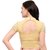 Janasya Women's Cotton Lycra Stretchable Readymade Blouse (BL058-65BEIGE)